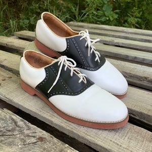 Jumping Jacks Saddle Shoes Black White 